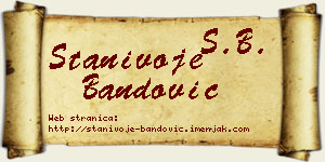 Stanivoje Bandović vizit kartica